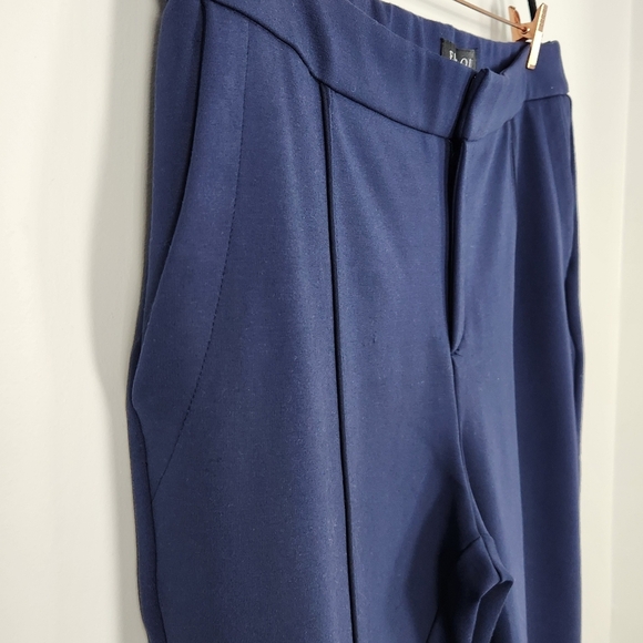 NWT ELOQUII Women's Size 18 Short Navy Blue Ponte Career Stretch Pants - Picture 2 of 8